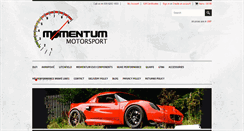 Desktop Screenshot of momentummotorsportshop.com